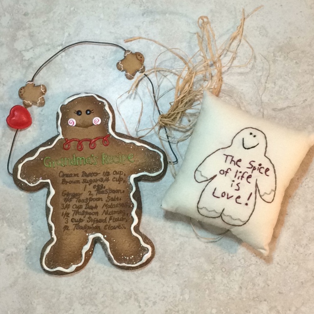 Gingerbread Man Set of 2 Holiday Decor